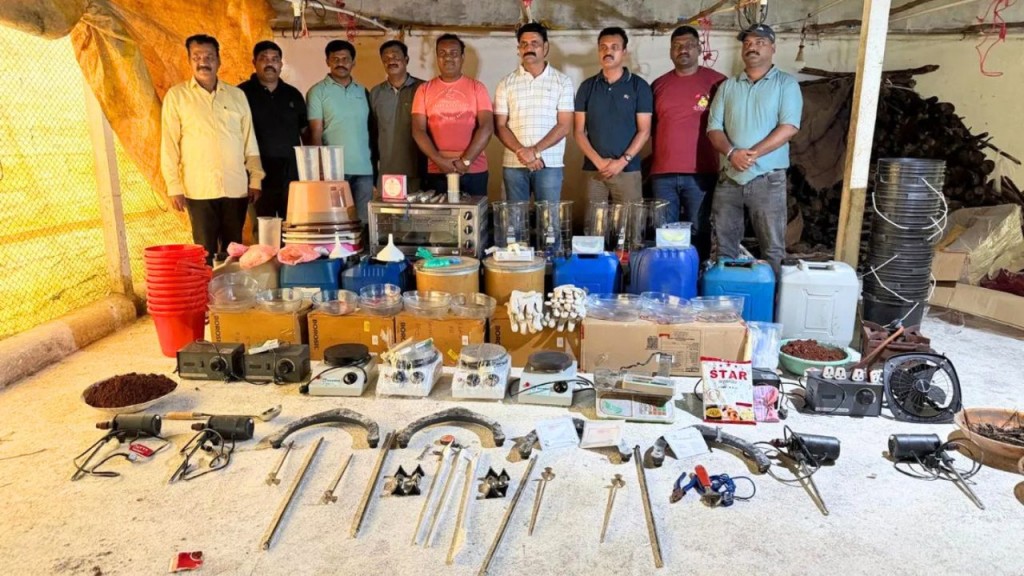 Chandgad poultry farm drug raid