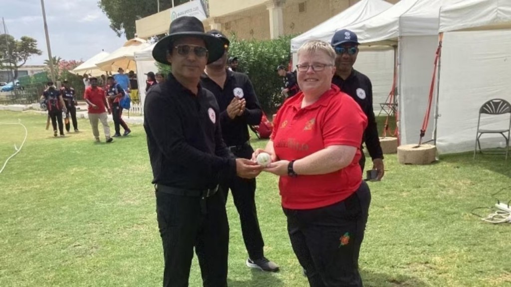Isle of Man cricketer Joanne Hicks celebrates five-wicket haul