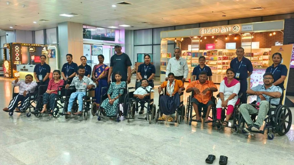 Nine divyang persons from Ratnagiri experience Mumbai to Goa flight journey