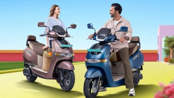 TVS iQube 2.3 kWh electric scooter side view